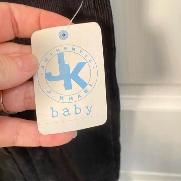 J. Khaki Corduroy Overalls baby boy embroidered Train Theme 24m NWT - Picture 5 of 8